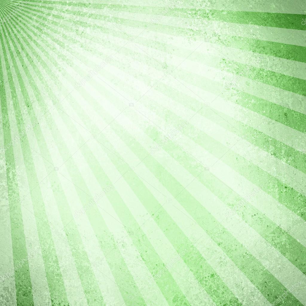 Abstract striped background pattern design, dark and mint green background, retro style sunburst or sun beam shaft layout, vintage grunge background texture, grungy sponge colors dark and light green