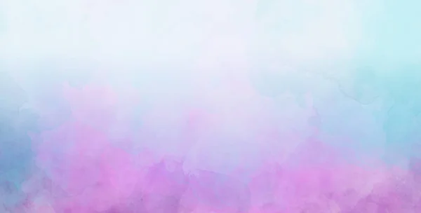 Paars Blauw Roze Aquarel Achtergrond Met Wit Verloop Mist Rand — Stockfoto