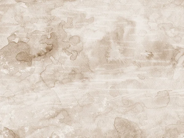 Brown Watercolor Background Old Antique Vintage Paper Texture White Beige — Stock Photo, Image