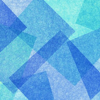 Mavi ve yeşil renkli soyut geometrik arkaplan, modern sanat tarzı arkaplan tasarımında üçgen şekilli katmanlar