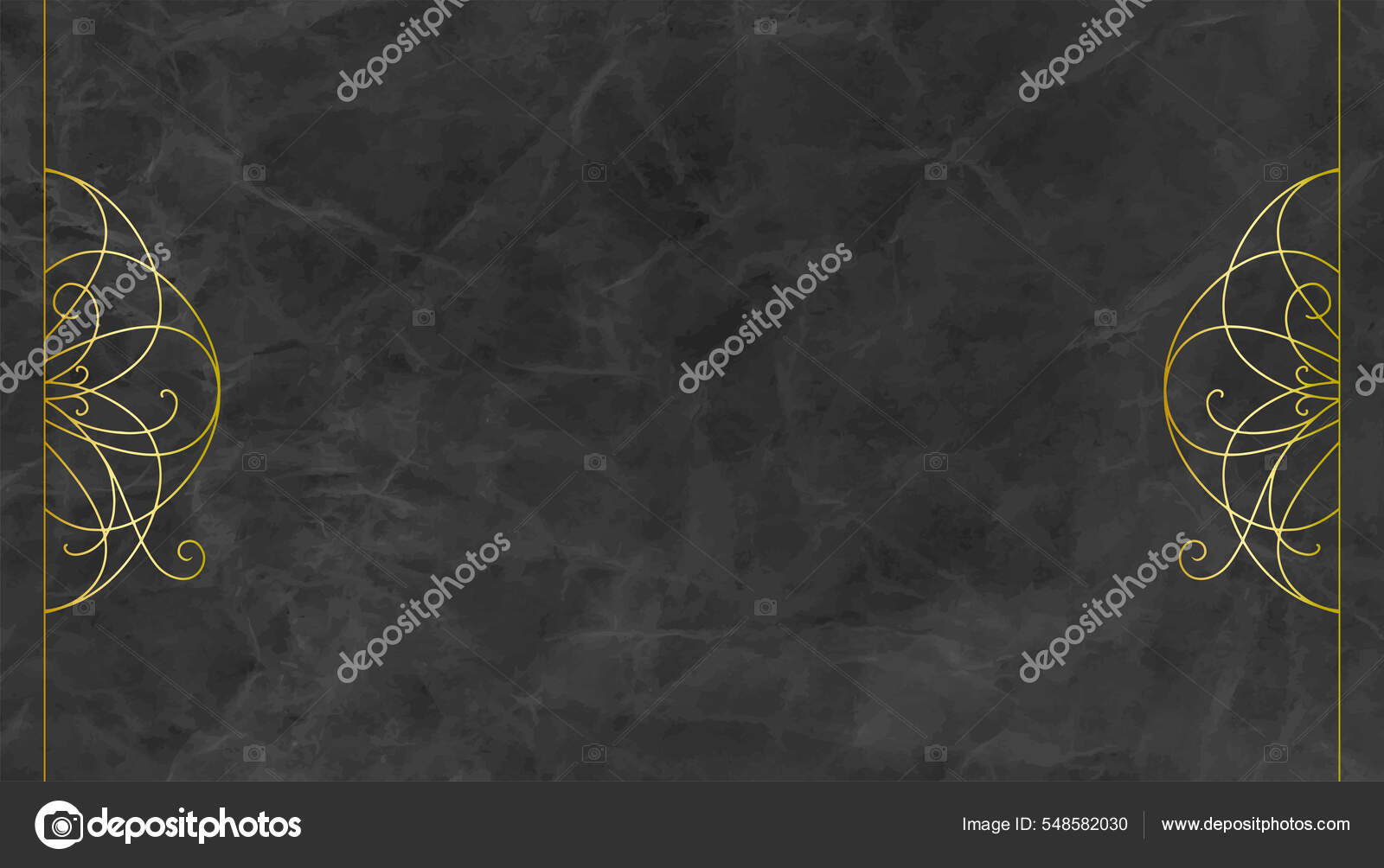 금으로 국경의 구겨진 빈티지 스타일 초대장이나 간판을 스톡 벡터 - ©Apostrophe 548582030, image size:1600x1004