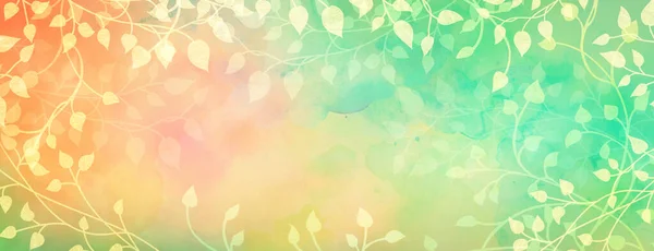 Фон Плюща Лози Біле Листя Синьо Зеленому Жовтому Рожевому Весняному — стокове фото