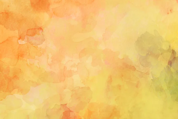 Yellow Background Watercolor Texture Painting Design Yellow Orange Watercolor Blobs — Stock Photo, Image