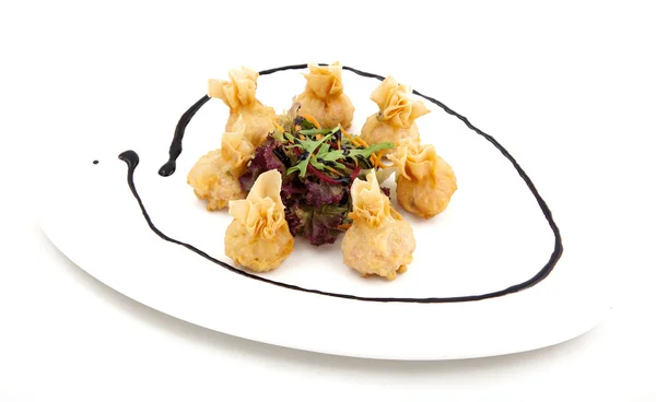 Meat dumplings on a plate — Stock Photo, Image