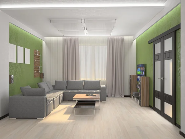 Sala de estar 3D — Fotografia de Stock