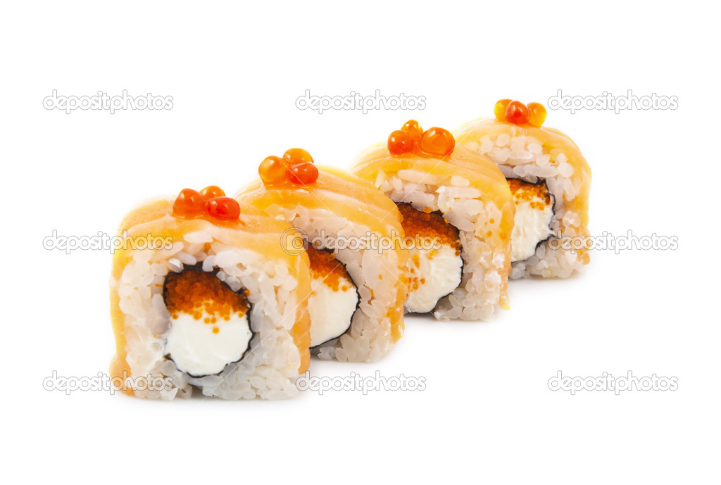 Sushi and rolled