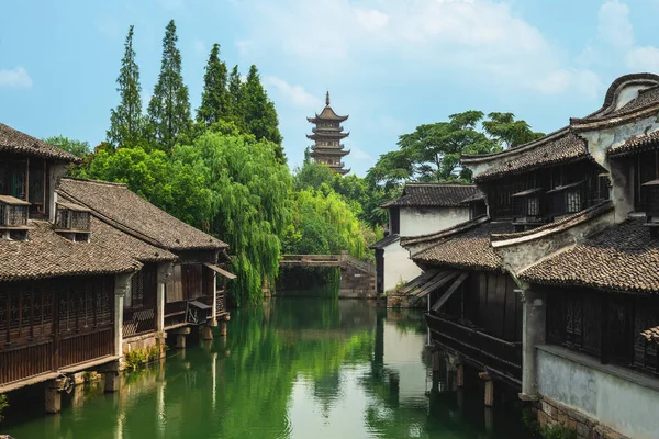 Landschap Van Wuzhen Een Historische Schilderachtige Waterstad Zhejiang China — Stockfoto