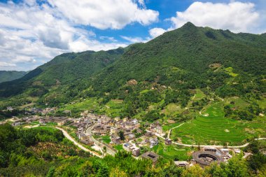 Nanxi Tulou kümesi, nam-ı diğer tulou büyük duvar, şu tarafta, Fujian, Çin