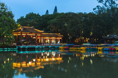 Xihu, Batı Gölü, Fujian Fuzhou, Çin 'de bir park.