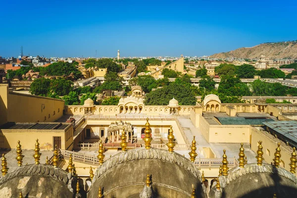 在Jaipur Rajasthan India Aka Hawa Mahal 风宫的景色 — 图库照片