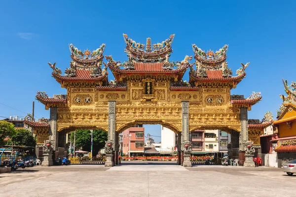 Marzo 2022 Pailou Gigante Del Templo Donglong Municipio Donggang Pingtung — Foto de Stock