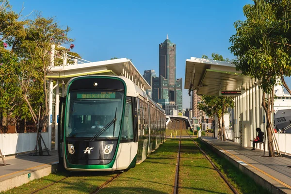 March 2022 Dayi Pier Station Kaohsiung Circular Light Rail System — Stockfoto