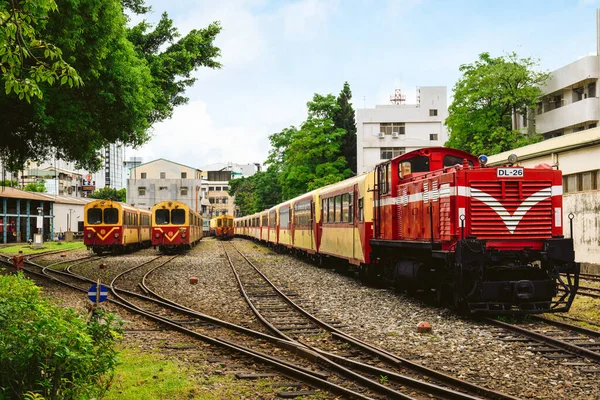 Ιουλίου 2022 Alishan Forest Railway Garage Park Ένα Σιδηροδρομικό Εργαστήριο — Φωτογραφία Αρχείου