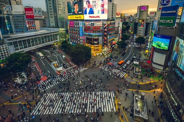 June 2019 Shibuya Crossing World Famous Iconic Also Busiest Intersection — Stock Photo, Image