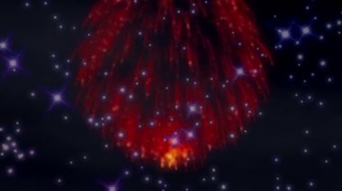 havai fişek - yıldızlı gökyüzü döner