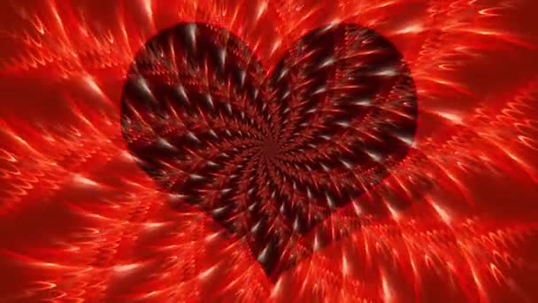 Сердце - цветок абстрактный — стоковое видео