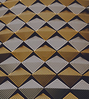 Üçgen ve bina hücreleriyle soyut geometrik arkaplan