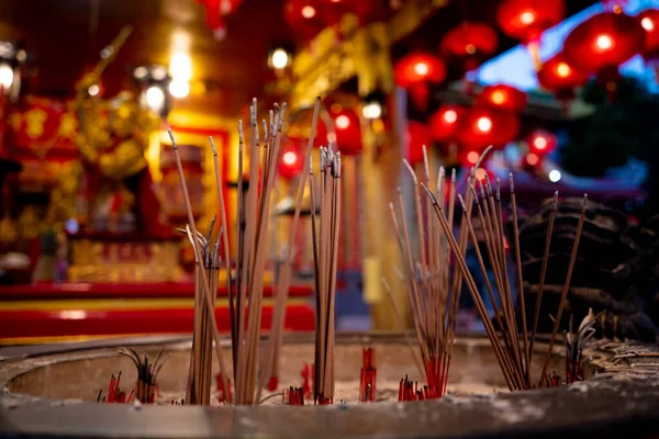 A Big beautiful Chinese temple at sunset — Foto Stock