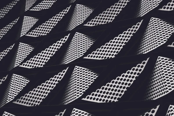 Abstract geometric background with triangles and buildings cells — Stockfoto