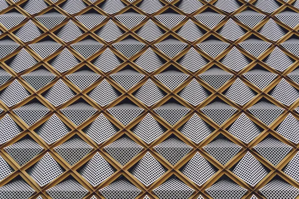 Abstrakter Geometrischer Hintergrund Mit Dreiecken Und Gebäudezellen — Stockfoto