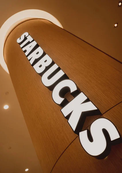 Пхукет Таиланд Мая 2022 Года Вывеска Логотипа Кофейни Starbucks Витрине — стоковое фото