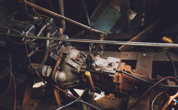 Old thai wooden boat on the beach.