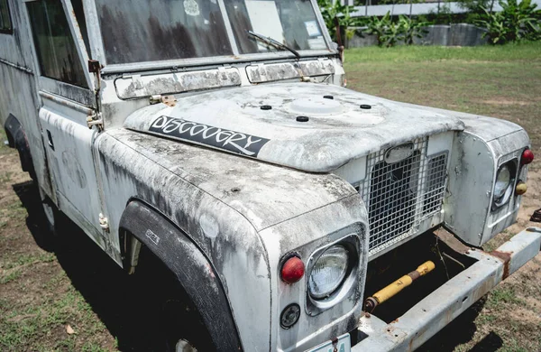 Velhos Carros Enferrujados Para Safári Selva África — Fotografia de Stock