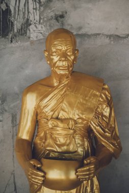 Tayland 'daki eski Budist tapınağının ayrıntıları ve parçaları..