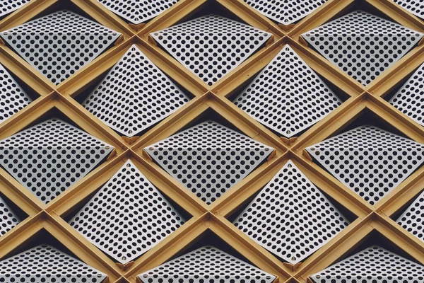 Üçgen ve bina hücreleriyle soyut geometrik arkaplan.