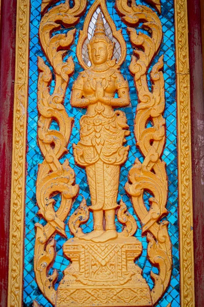 Details Fragments Old Traditional Buddhist Temple Thailand — Zdjęcie stockowe