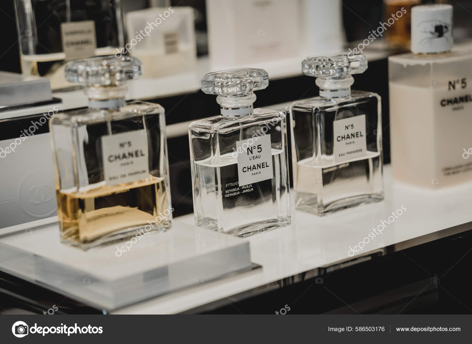 Phuket Thailand Maio 2022 Uma Fileira Perfumes Marca Chanel Caso —  Fotografia de Stock Editorial © Romaset #586503176