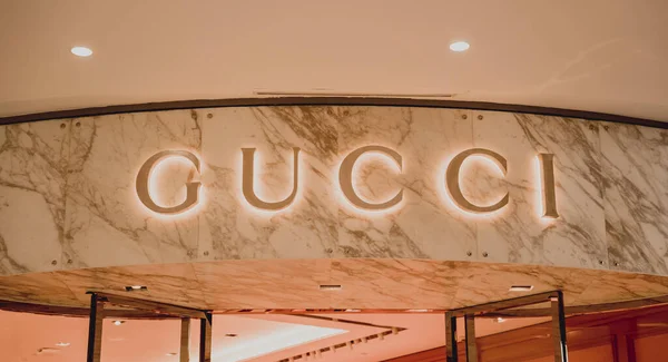Phuket Thailand Μαΐου 2022 Σήμανση Λογότυπου Καταστήματος Μάρκας Gucci Στην — Φωτογραφία Αρχείου