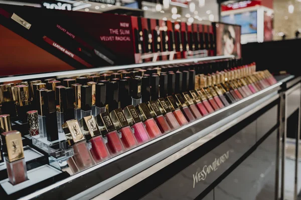 Phuket Thailand May 2022 Rows Yves Saint Laurent Brand Lipsticks — Stock Photo, Image