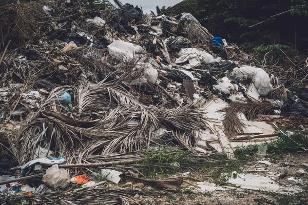 Waste Plastic Bottles Other Types Waste Ground — Zdjęcie stockowe