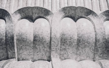 Eski taşlaşmış duvarın arka planı ve dokusu.