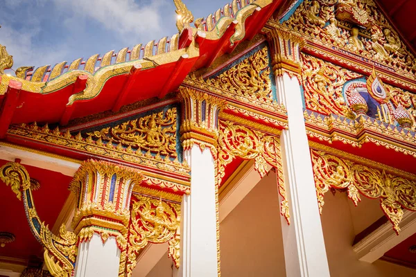 Details Fragments Old Traditional Buddhist Temple Thailand — Fotografia de Stock