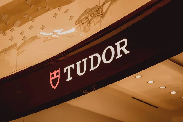 Phuket Thailand May 2022 Tudor Brand Retail Shop Logo Signboard — Photo