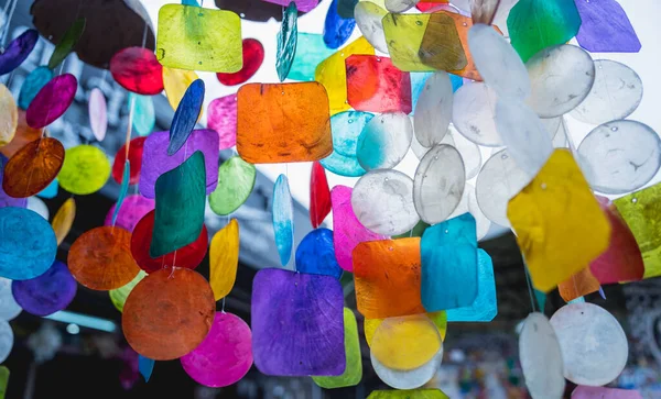 Souvenir Fait Main Décoré Avec Verre Art Coloré Différentes Formes — Photo