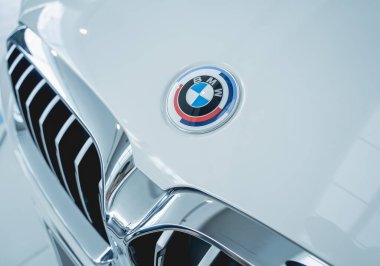 PHUKET, THAILAND - AUGUST 09, 2022: Cars in showroom of dealership BMW.
