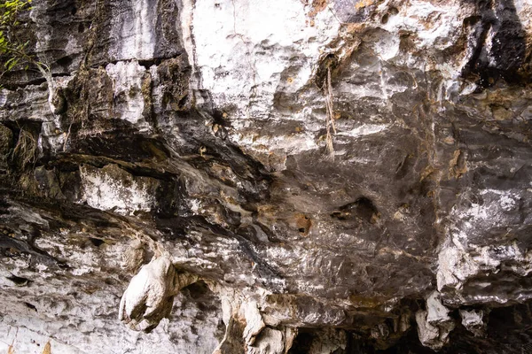 Grande Caverna Pedra Escura Dentro Perto Entrada — Fotografia de Stock