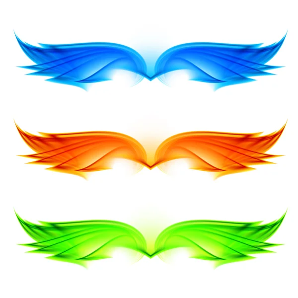 Juego de alas abstractas — Vector de stock