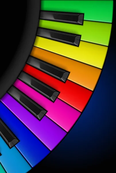 Piano keys. Illustration on black background, for design — Stock Vector