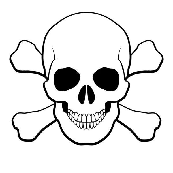 Skull and crossbones — Stock Vector