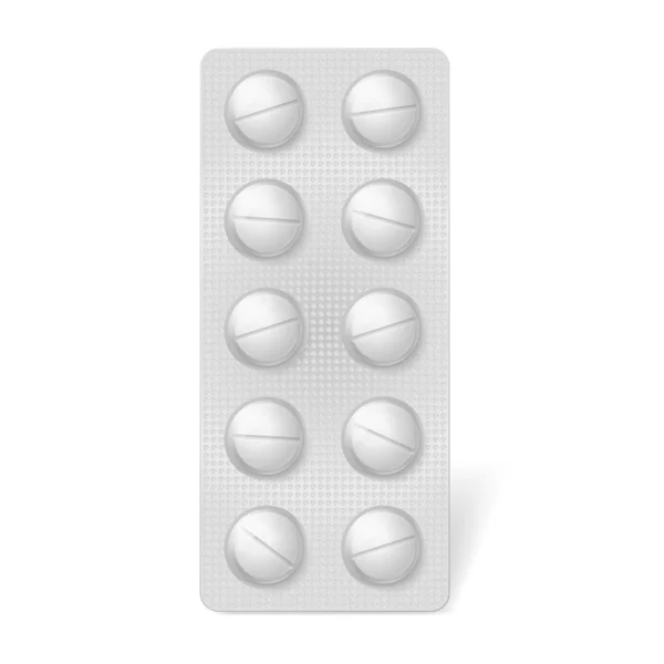 White pills — Stock Vector