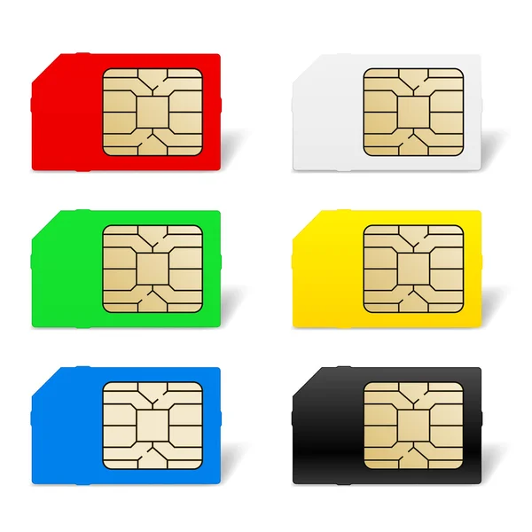 Set di schede SIM — Vettoriale Stock