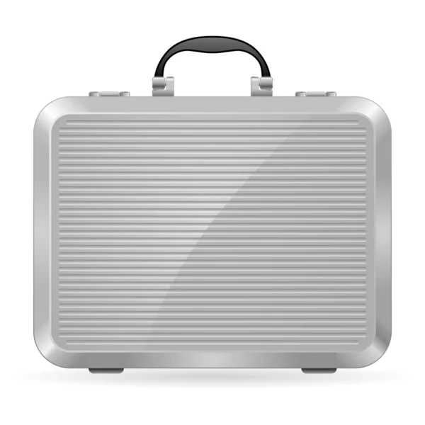 Silver briefcase — Stock Vector