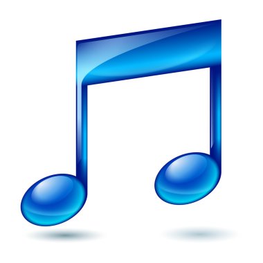 Müzik notası. Tasarım için beyaz arkaplan üzerine resim
