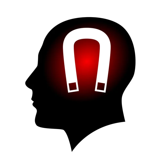 Human face with horseshoe magnet. Illustration on white background — Stock Illustration Human face with horseshoe magnet. Illustration on white background Royalty Free Stock Illustrations