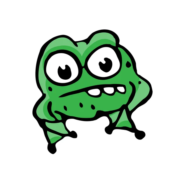 Grenouille. Illustration vectorielle sur fond blanc — Image vectorielle