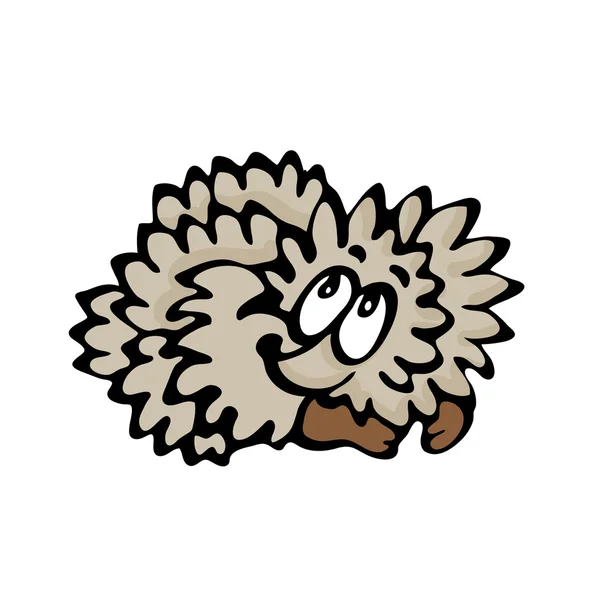 Funny cartoon hedgehog. Illustration on white background — Stock Vector